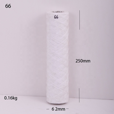 65*255mm 산업용 물 필터 나일론 망 필터 퇴적 스레드 필터 요소