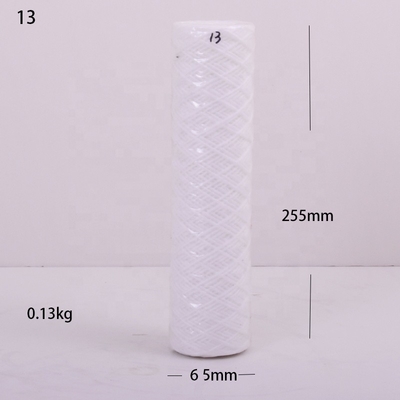 65*255mm 산업용 물 필터 나일론 망 필터 퇴적 스레드 필터 요소