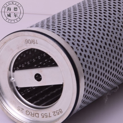 길이는 217mm Hydwell 수압 오일 필터 요소 852755DRG25 펌프 트럭 액세서리