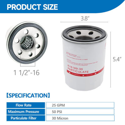 자동차 장착용 알루미늄 합금으로 만든 연료 필터 R18189-30 다른 성능